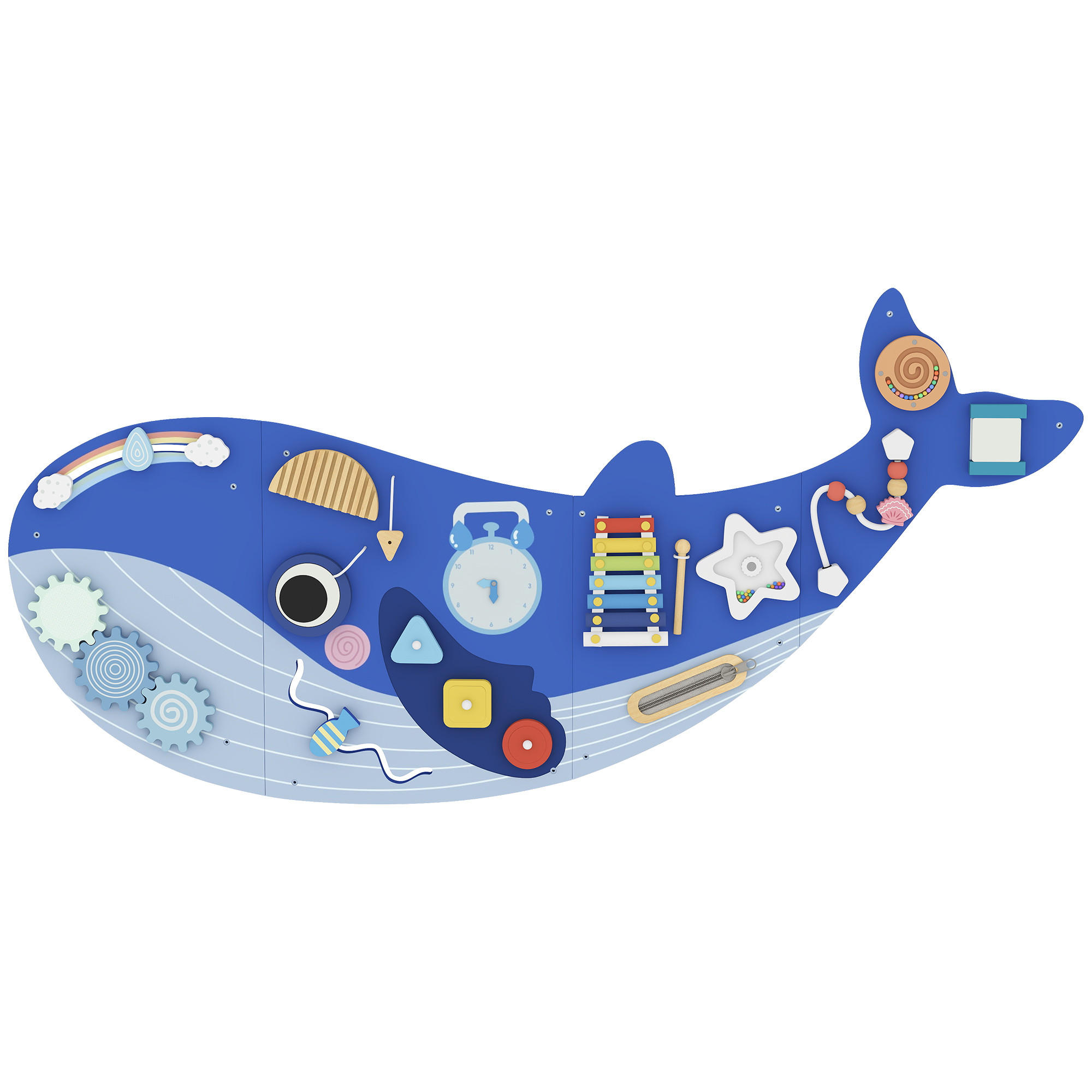 Aiyaplay Busy-Board Blau 55.5x4x120 cm