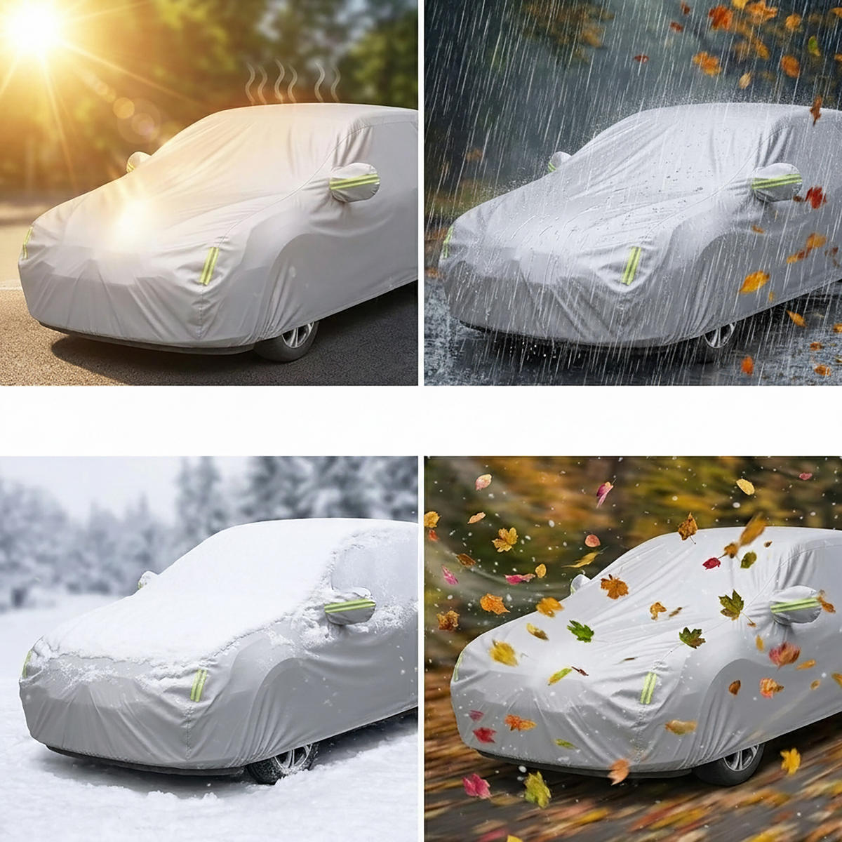 AUTOPLACHTA Strieborná Outdoor 400-435 cm hatchback - strieborná, kov/textil (180/435/160cm) - Relaxdays