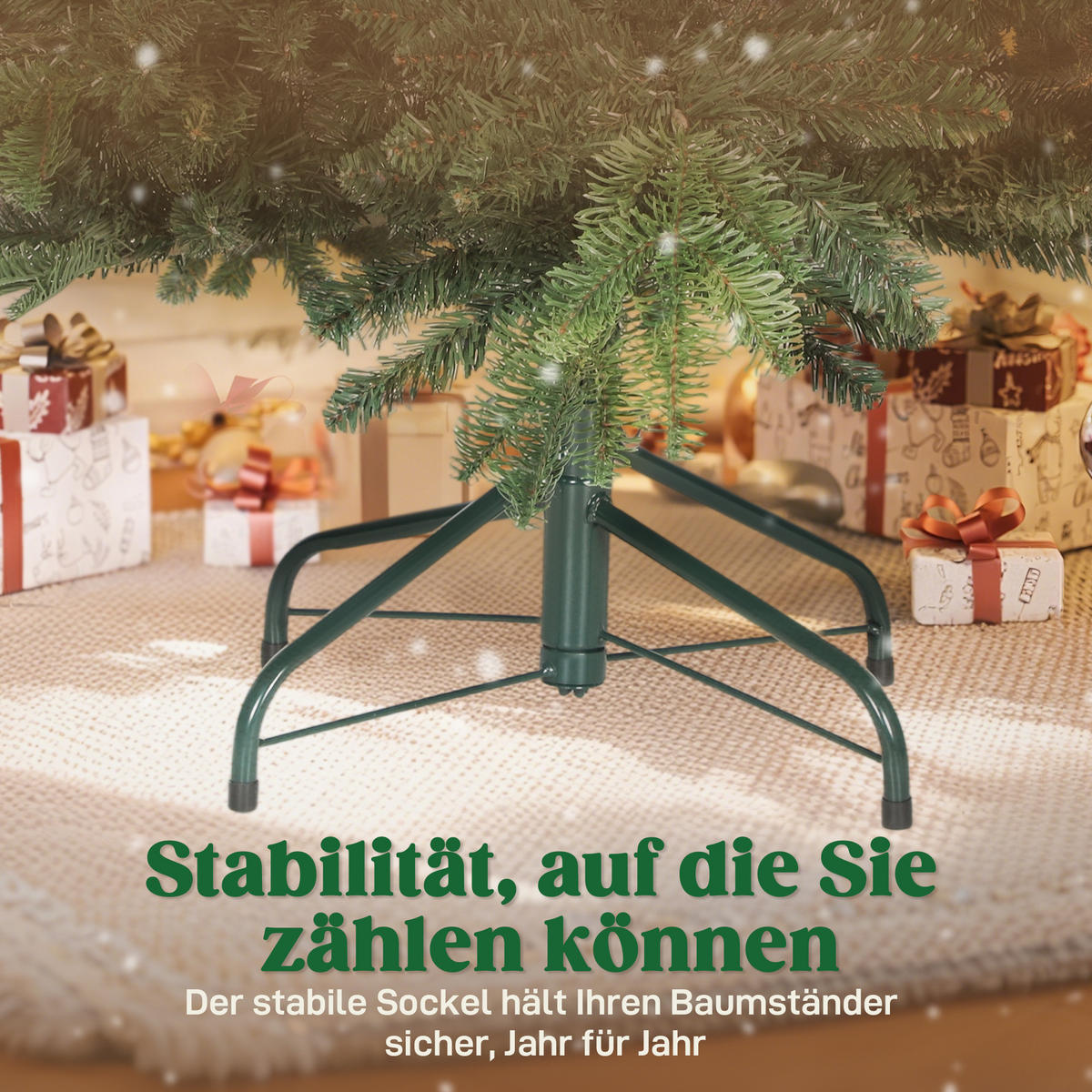 WEIHNACHTSBAUM künstlich 180 cm Christbaum mit dichten Zweigen, Metallständer - Grün, Kunststoff (180cm) - HOMCOM