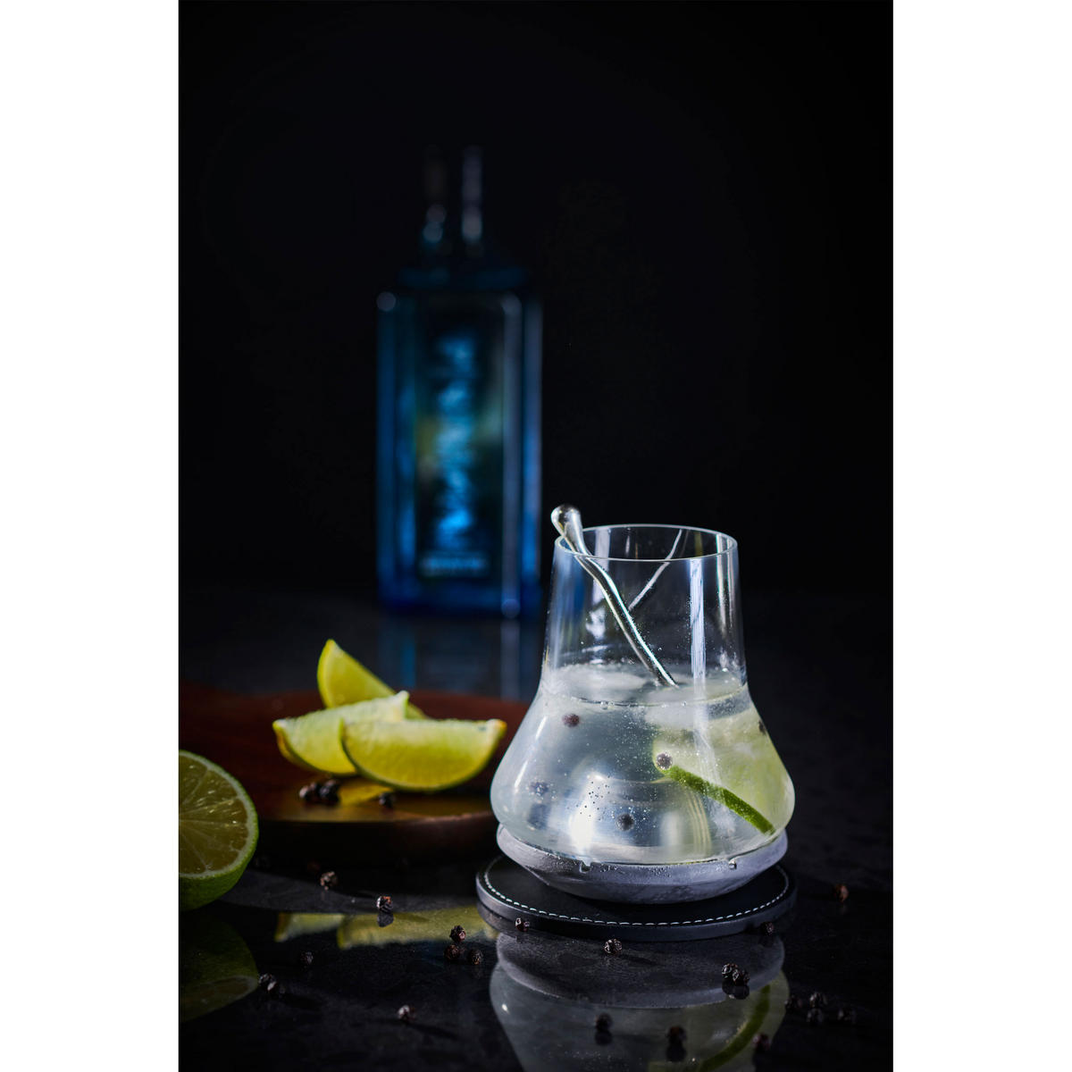 VERKOSTUNGSSET Whisky Degustation inkl. Kühlsockel - Grau, Glas (0.4L) - PEUGEOT