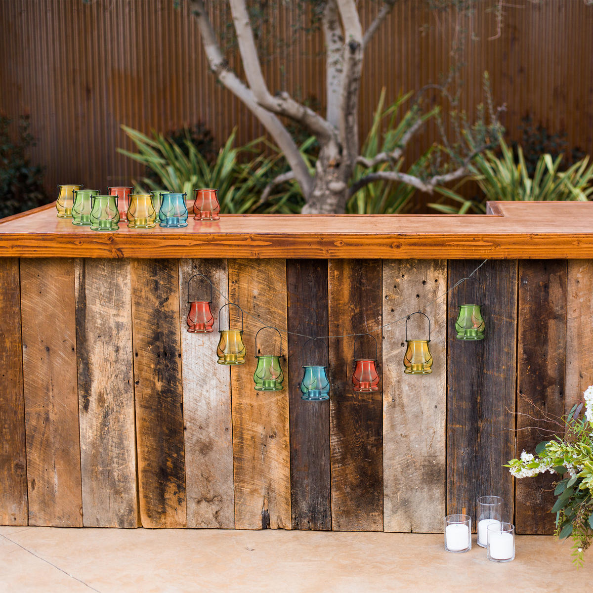 12xWINDLICHT - Multicolor, Glas/Metall (10cm) - Relaxdays