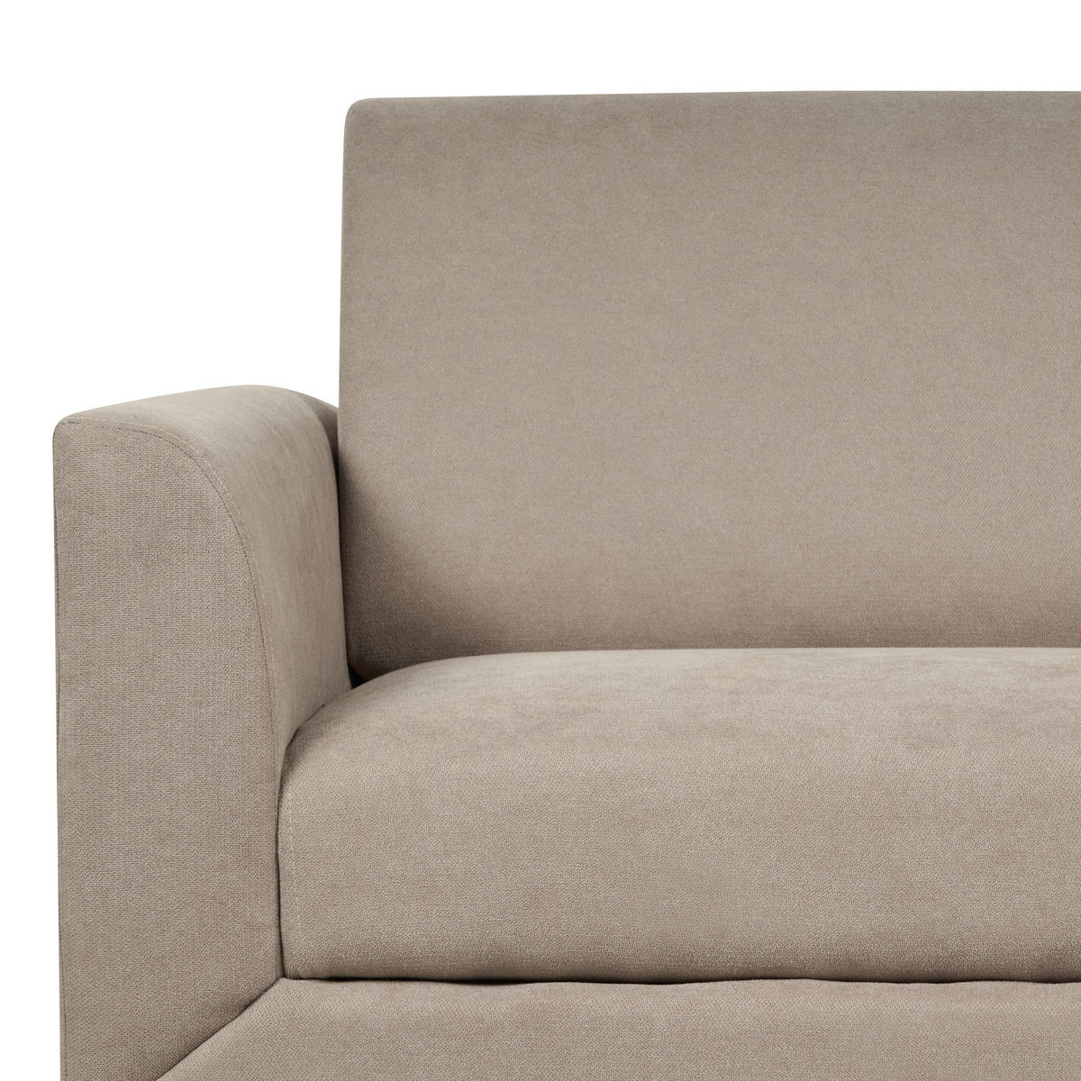 2-SITZER-SOFA taupe Fenes - Beige/Schwarz, Textil (142/90/75cm) - Beliani