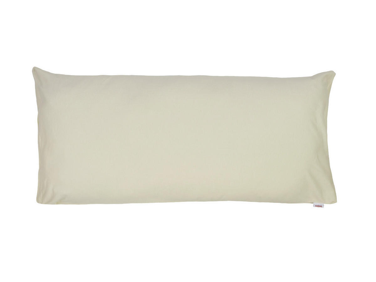 KISSENHÜLLE BasicSoft saatpearl-beige 100% Baumwoll-Jersey 40/80 cm - Beige, Textil (40/80cm) - beties Heimtextil