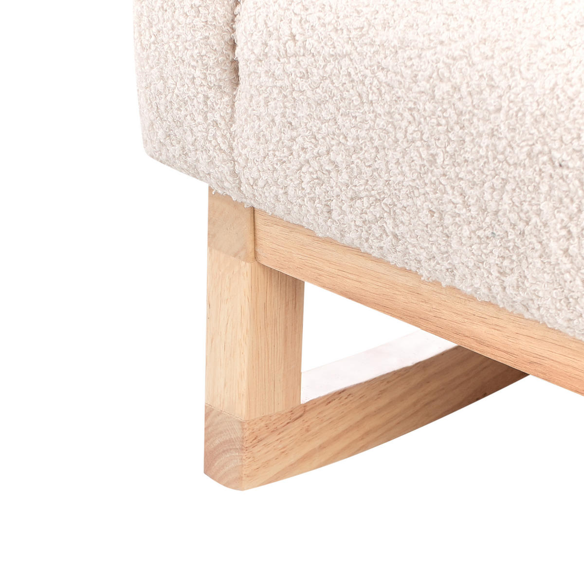 KINDERSCHAUKELSTUHL Bouclé Hellbeige Norby - Beige, Textil (54/71/70cm) - Beliani