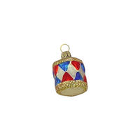 CHRISTBAUMSCHMUCK Kleine Trommel weiß matt 4 cm - Multicolor, Metall (0.1/4/0.1cm)