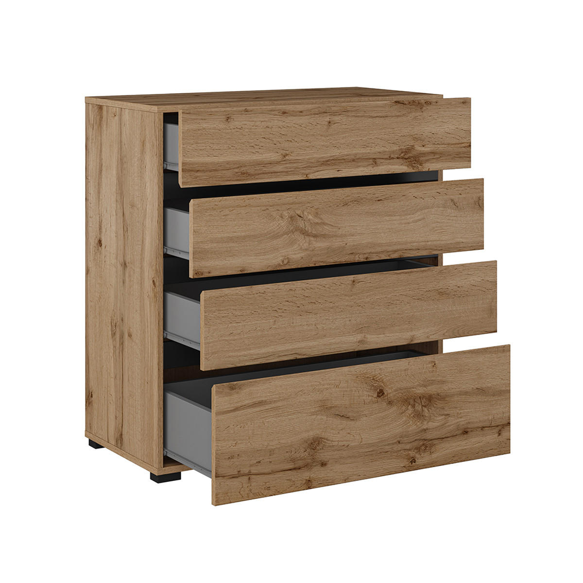 KOMODA Lilia Dřevo - hnědá, kompozitní dřevo (80/85.1/40cm) - Petits-meubles