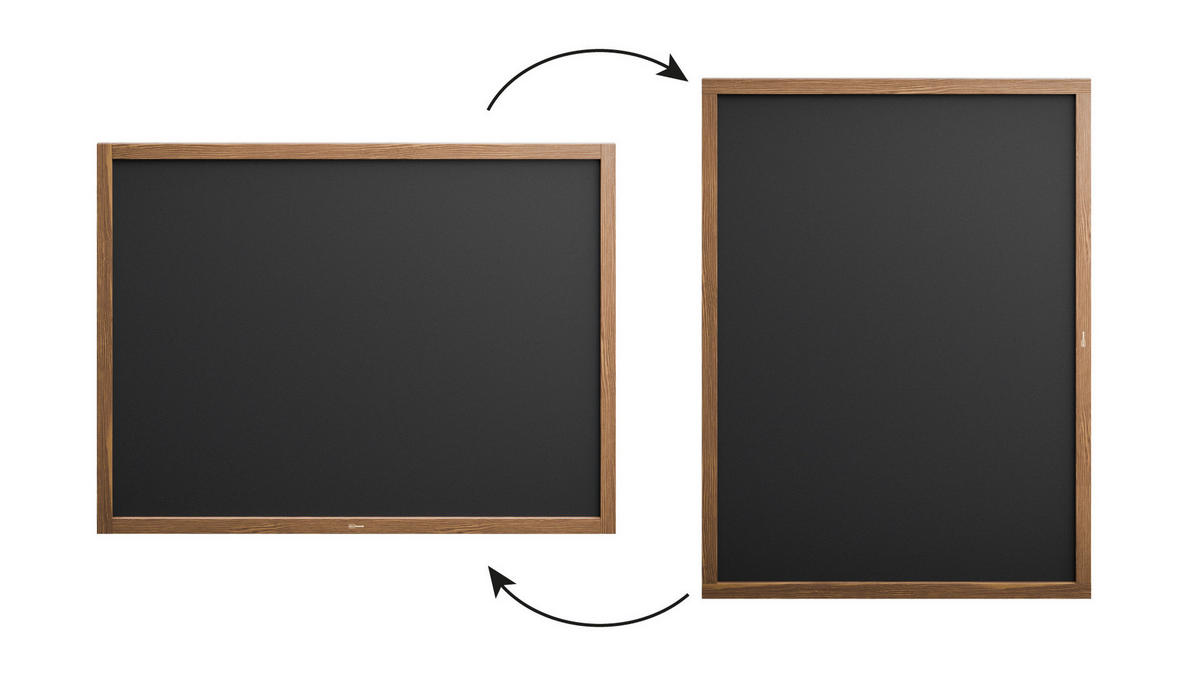 KREIDETAFEL mit Holzrahmen 120x90cm - Braun, Holz (120/90/2cm) - ALLboards