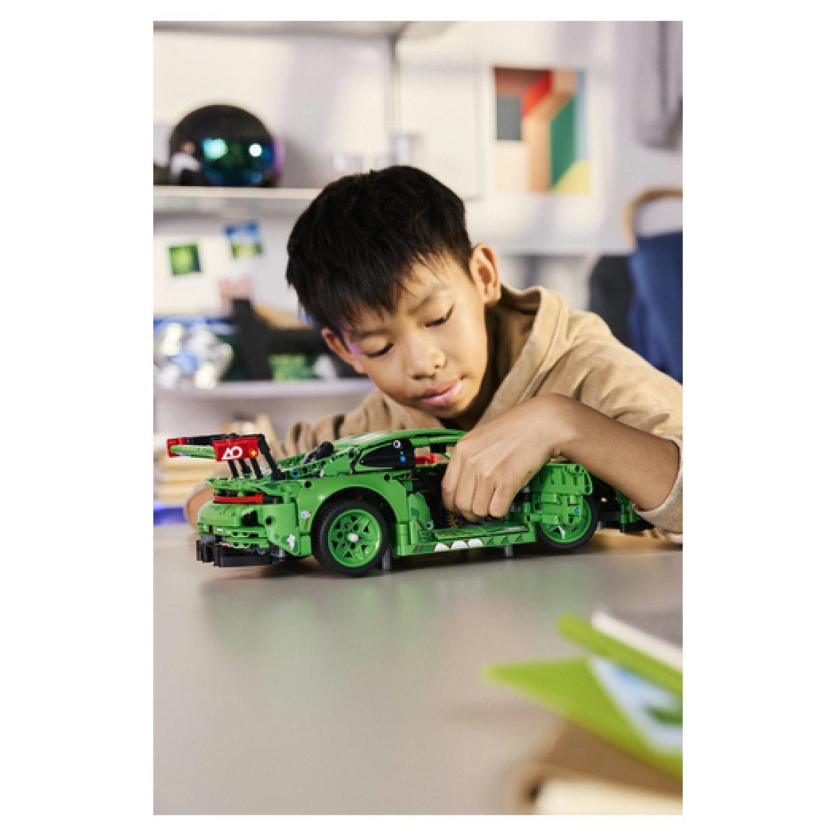 KLEMMBAUSTEINE Technic Porsche 911 GT3 R Rexy AO Rennwagen - Rot, Kunststoff (28.2/11.8/45.6cm) - Lego