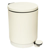 MÜLLEIMER Onyx, Stahl, PP, Beige, 5 L - Beige, Metall (20.5/28.2/27.2cm) - 5five Simply Smart