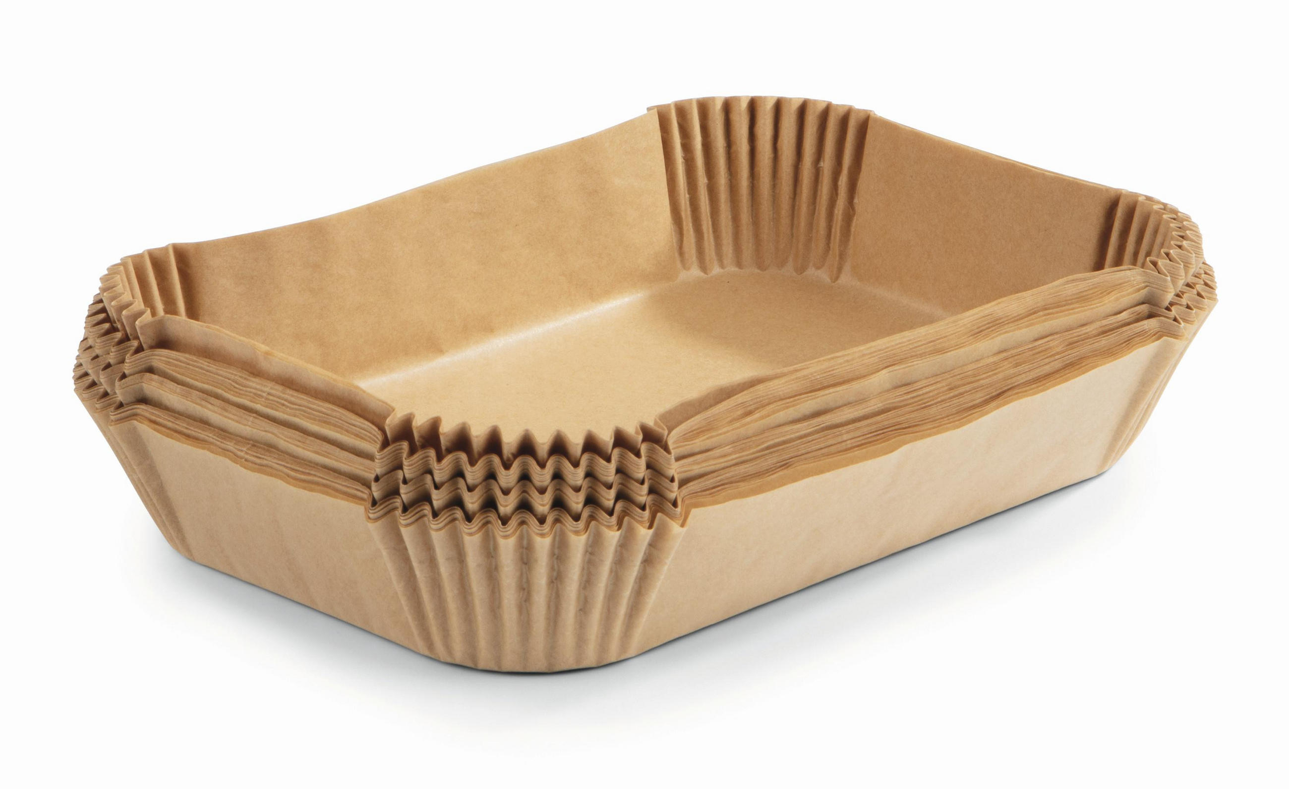 BACKPAPIER Heißluftfritteuse Hellbraun, 100 Stk. - Hellbraun, Papier (14/22cm) - Sonstige
