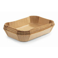 BACKPAPIER Heißluftfritteuse Hellbraun, 100 Stk. - Hellbraun, Papier (14/22cm) - Sonstige