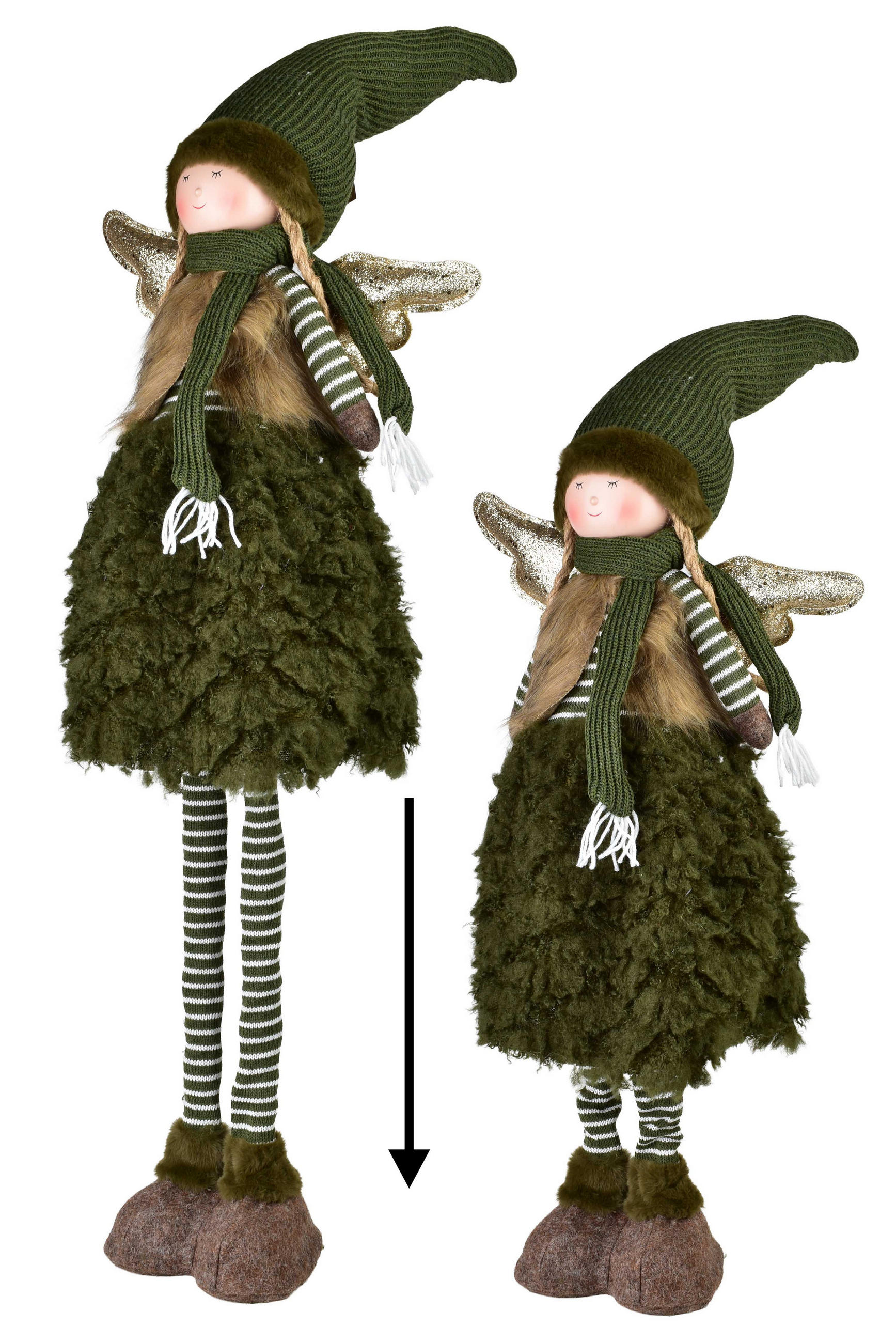 PLÜSCHFIGUR Santa Lila Grün - Grün, Textil (17/64/28cm) - Mondex