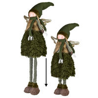 PLÜSCHFIGUR Santa Lila Grün - Grün, Textil (17/64/28cm) - Mondex