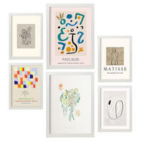 POSTER Set Mit 6 Modernismus Sammlung A3 & A4 Weißer Rahmen - Weiß, Papier (29/3cm) - Nacnic