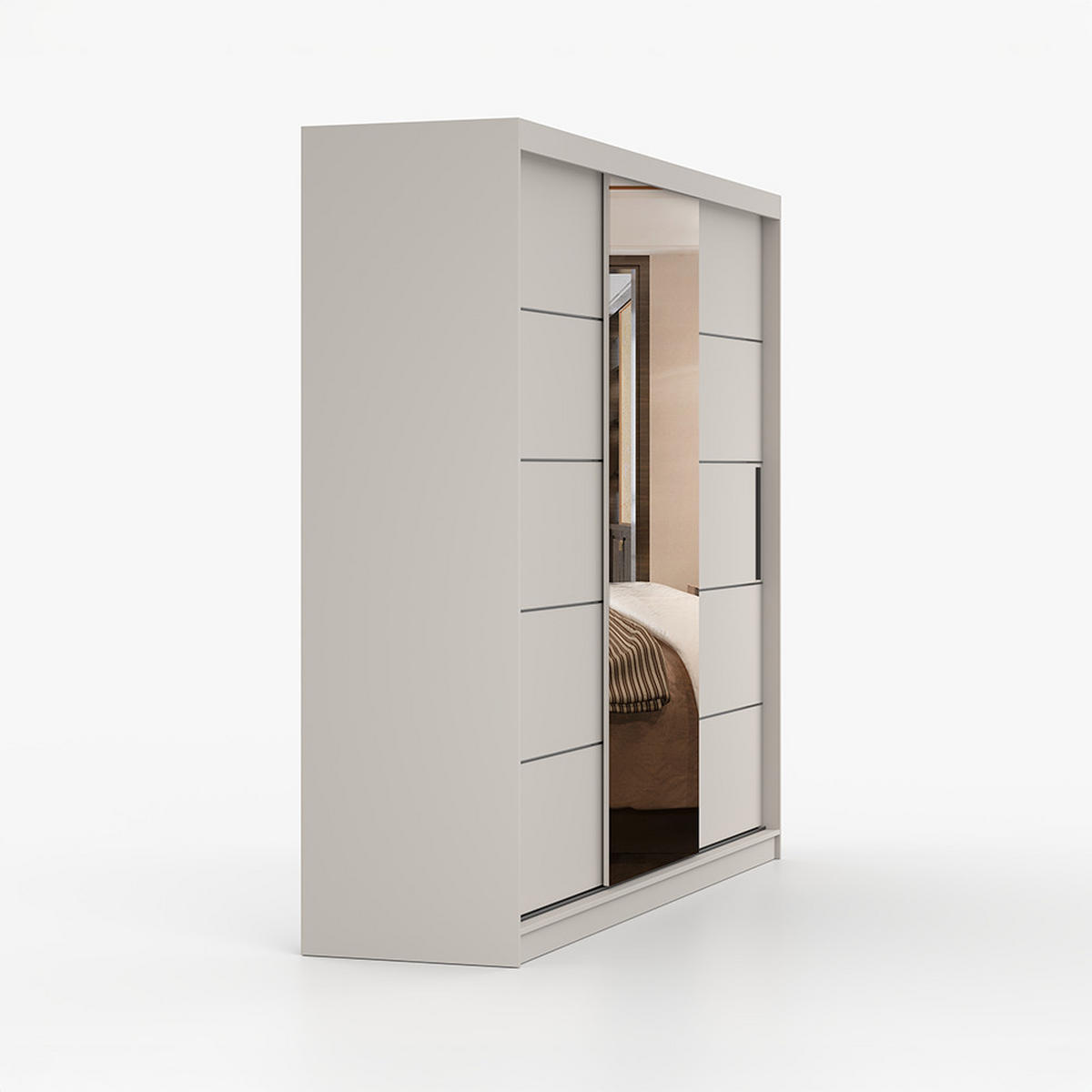 SKŘÍŇ s otočnými dveřmi Alba I 250 cm 250/218/61 cm, 3dveřová, kašmír - kašmírová, kompozitní dřevo (250/218/61cm) - imoebel24