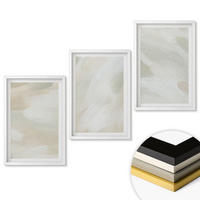 WANDBILDER 3er-Set - 40x60 cm Weißer Rahmen - Leuchtende Farben, abstrakter Boho-Stil - Weiß, Kunststoff (40/60cm) - ArtPrintCave