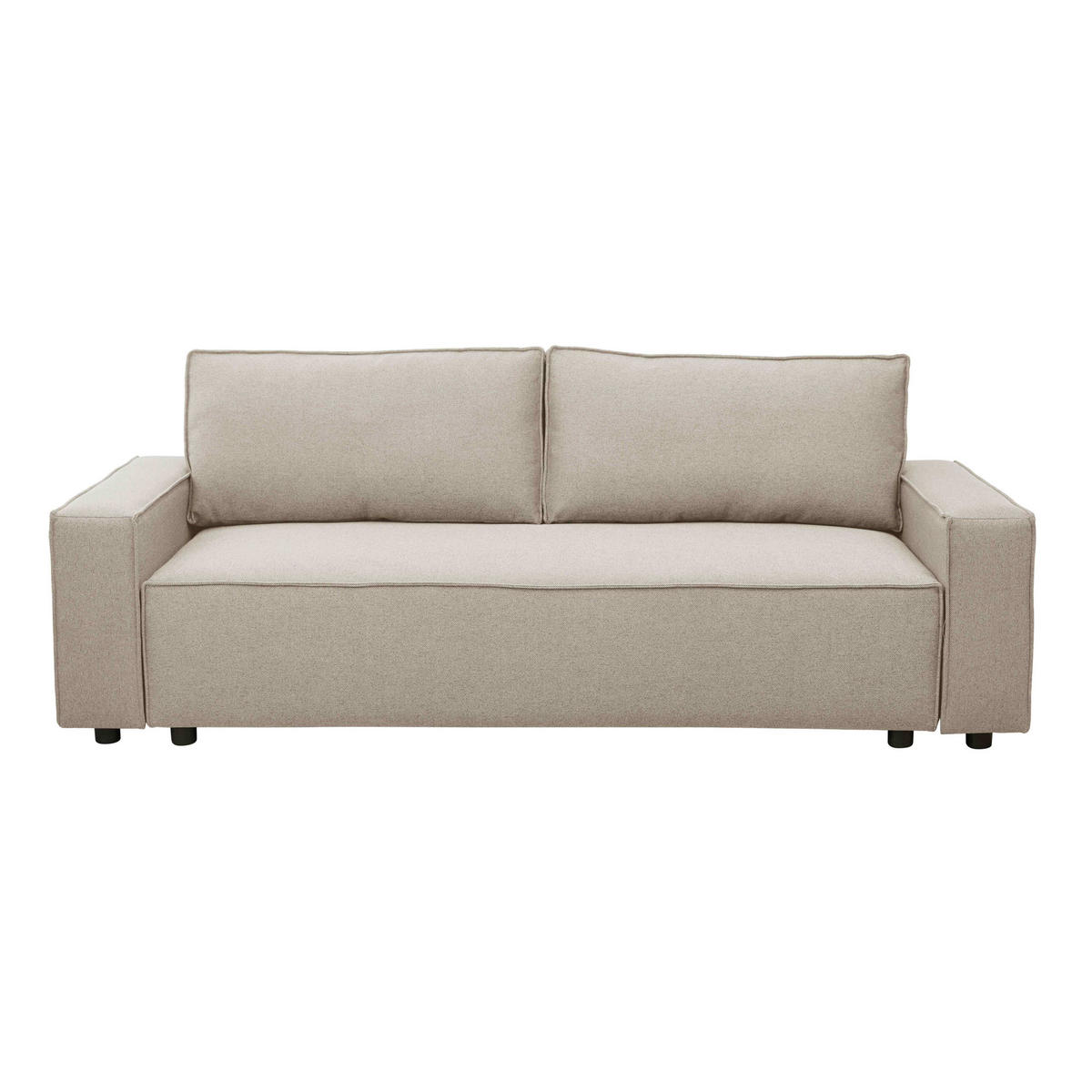 SOFA 3-Sitzer, Beigefarbe - Beige, Textil (93/82/220cm) - Oviala