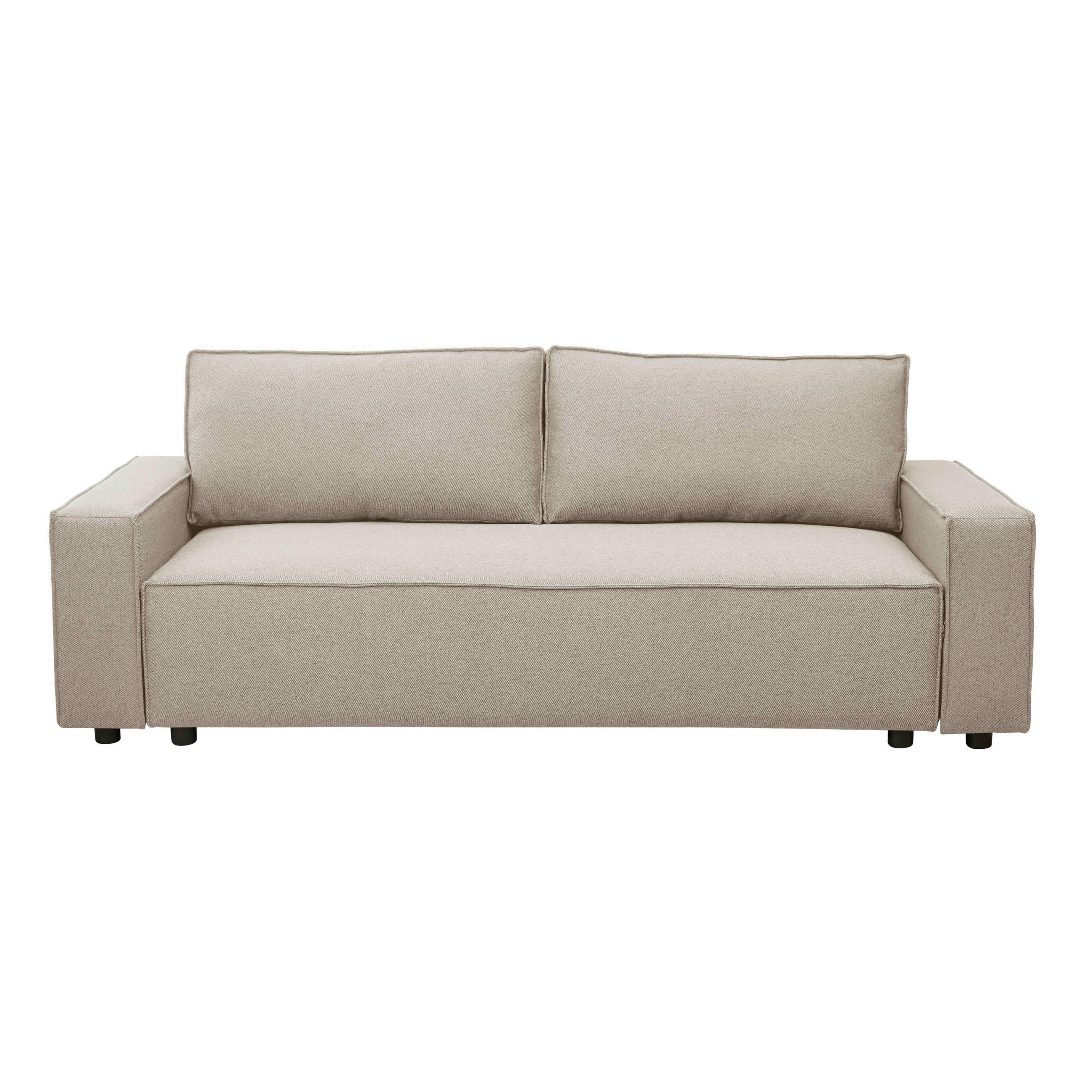Thumbnail - Oviala Sofa, Beige, Textil, 3-Sitzer, Rechteckig, 93x82x220 cm, Wohnzimmer, Sofas & Couches, Sofas, 3-Sitzer Sofas
