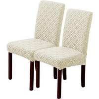 STUHLHUSSE Stretch Stuhlbezug 2 Stück - Beige, Textil (18/25cm) - OBOSOE