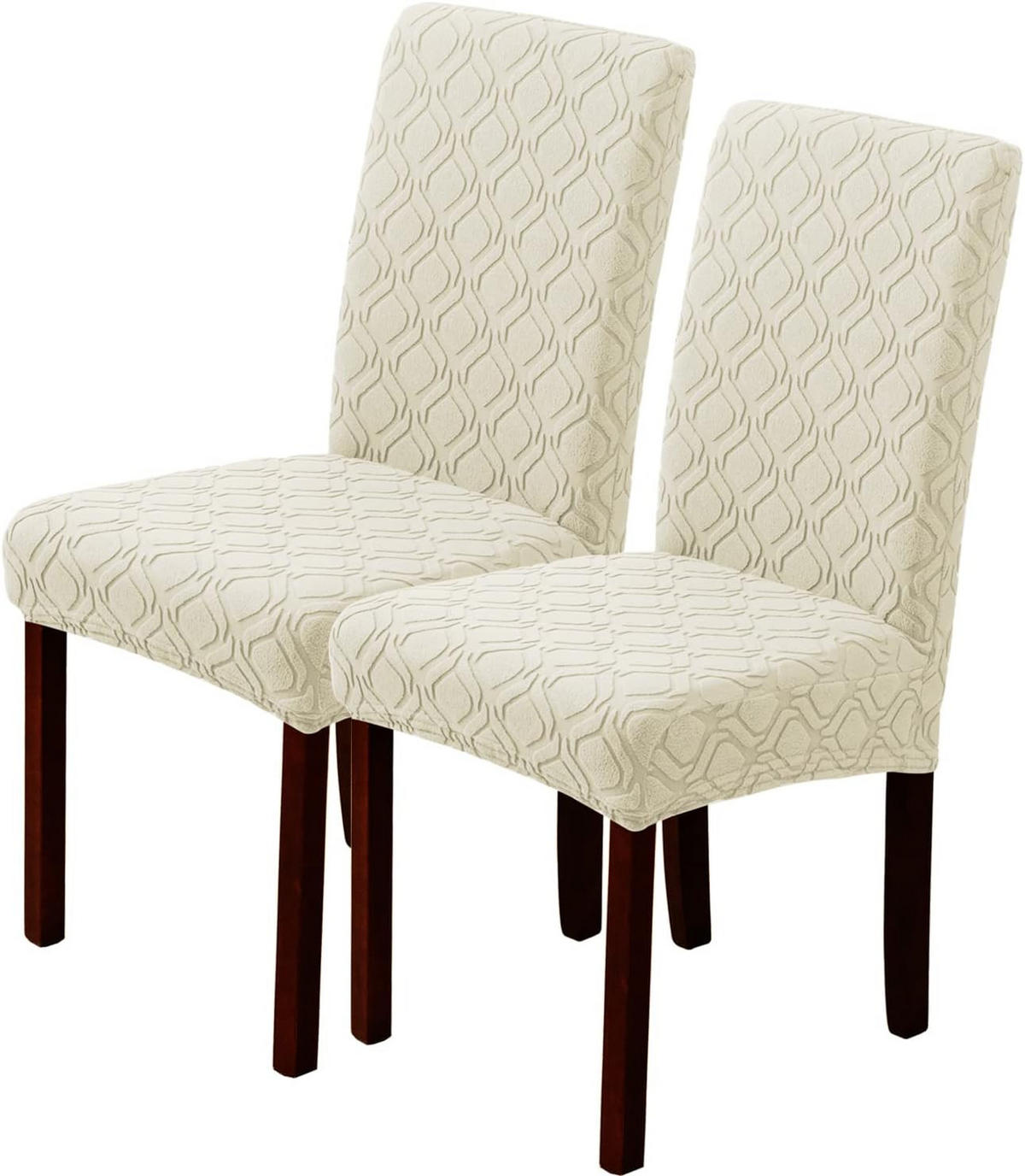 STUHLHUSSE Stretch Stuhlbezug 2 Stück - Beige, Textil (18/25cm) - OBOSOE