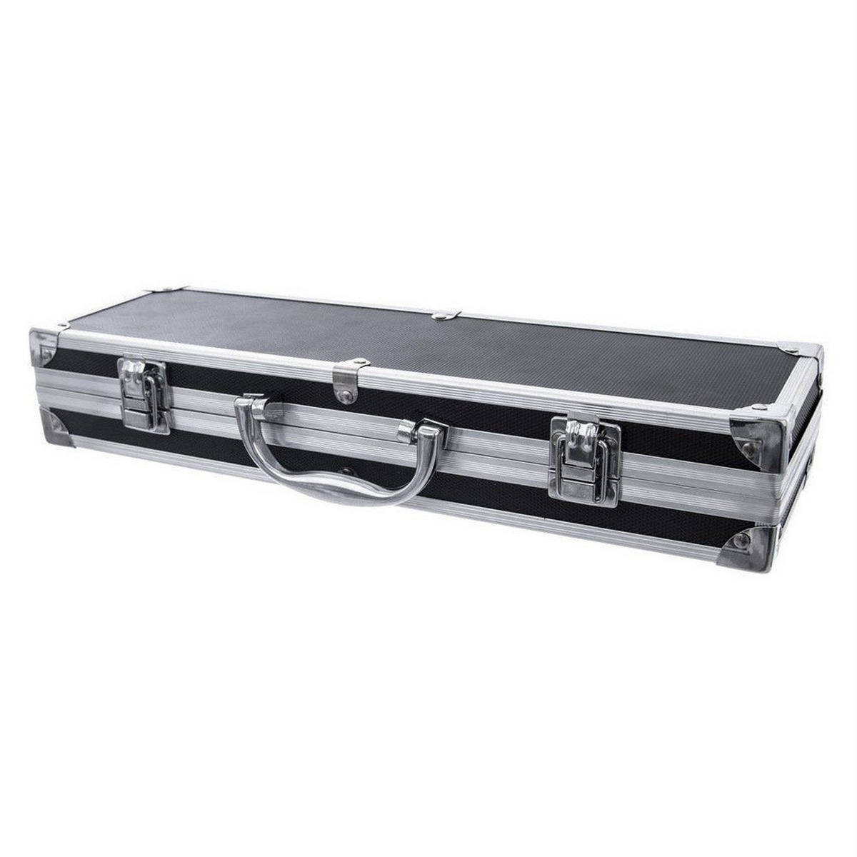 GRILLBESTECK-SET Edelstahl im Koffer 9-teilig Silberfarben - Silberfarben, Metall (37cm) - Orion 