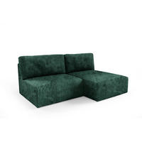 ECKSOFA Angela 3 Sitzplätze Tannengrün - Grün, Holz (210/149cm) - Petits-meubles