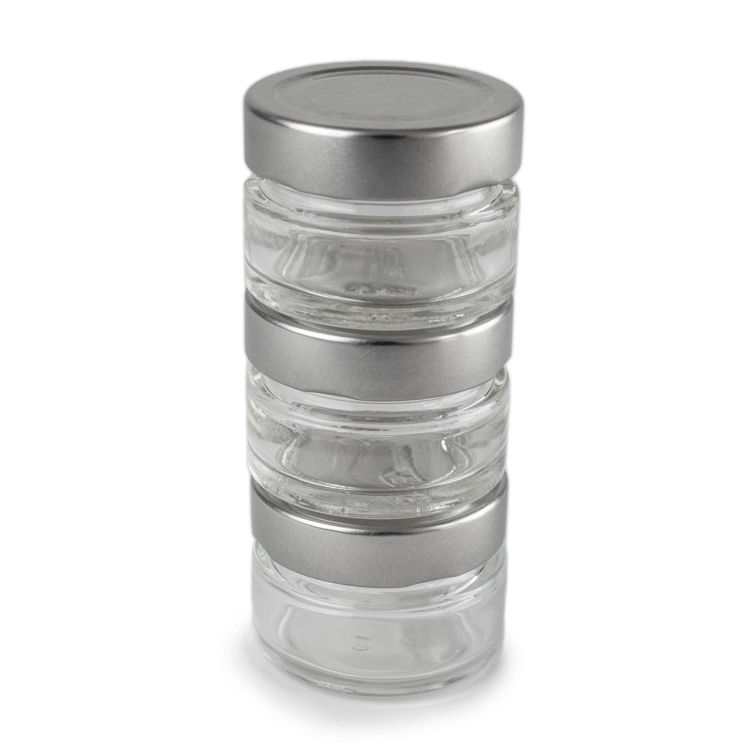 VORRATSGLÄSER Maestro 3er Set Glas mit Deckel - Transparent, Glas (6/4.5/6cm) - PEUGEOT