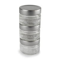 VORRATSGLÄSER Maestro 3er Set Glas mit Deckel - Transparent, Glas (6/4.5/6cm) - PEUGEOT