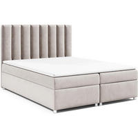 BOXBETT mit Bettkasten Trinity K-10 Bonellfederkern inkl. Topper - Creme, Holz/Holzwerkstoff (140/200cm) - Best For Home