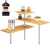 BAMBUS-ECKREGAL, Edelstahl - Edelstahlfarben, Holz (45/40/45cm) - bremermann