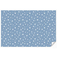 KINDERTAPETE - Sterne - Muster - Blau - 450x300 cm - Hellblau, Papier (450/300cm) - OnlyWow