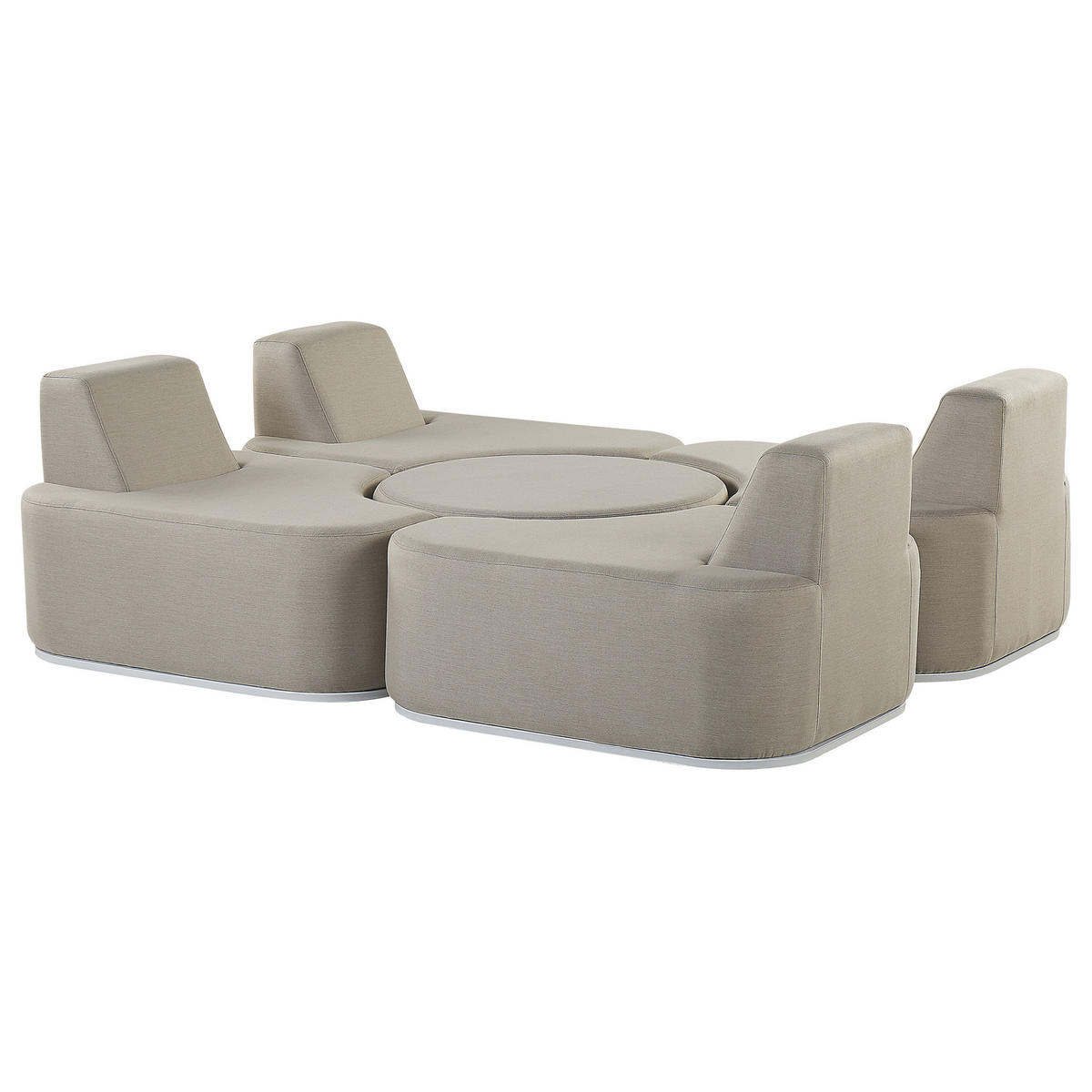 LOUNGE SET 4-Sitzer grau modular Fabro - Grau, Textil - Beliani