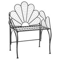 GARTENSTUHL Metall schwarz Liguria - Schwarz, Metall (71/91/49cm) - Beliani