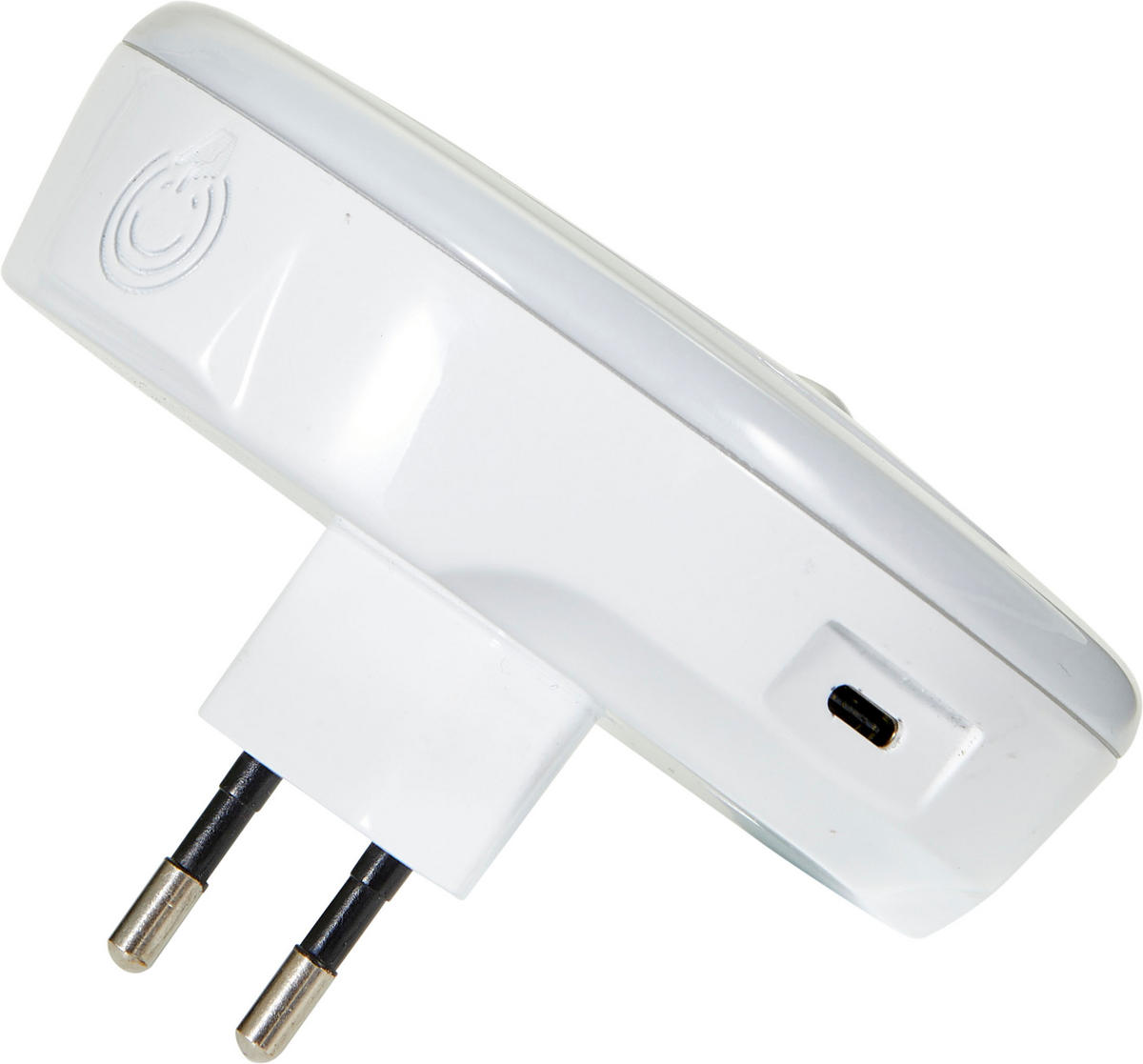 LED-NACHTLICHT - mit Bewegungsmelder und 2x USB-Ladeanschlüssen für warmweißes und buntes Licht, 2er-Set - Weiß, Kunststoff (6.7/9.3/9.3cm) - Northpoint