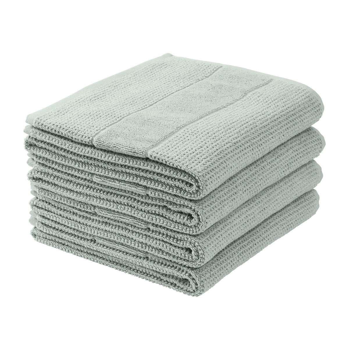 HANDTUCHSET Turin - 4-teilig - 50 x 100 cm - Hellpetrol - Petrol, Textil (50/100cm) - SCHIESSER