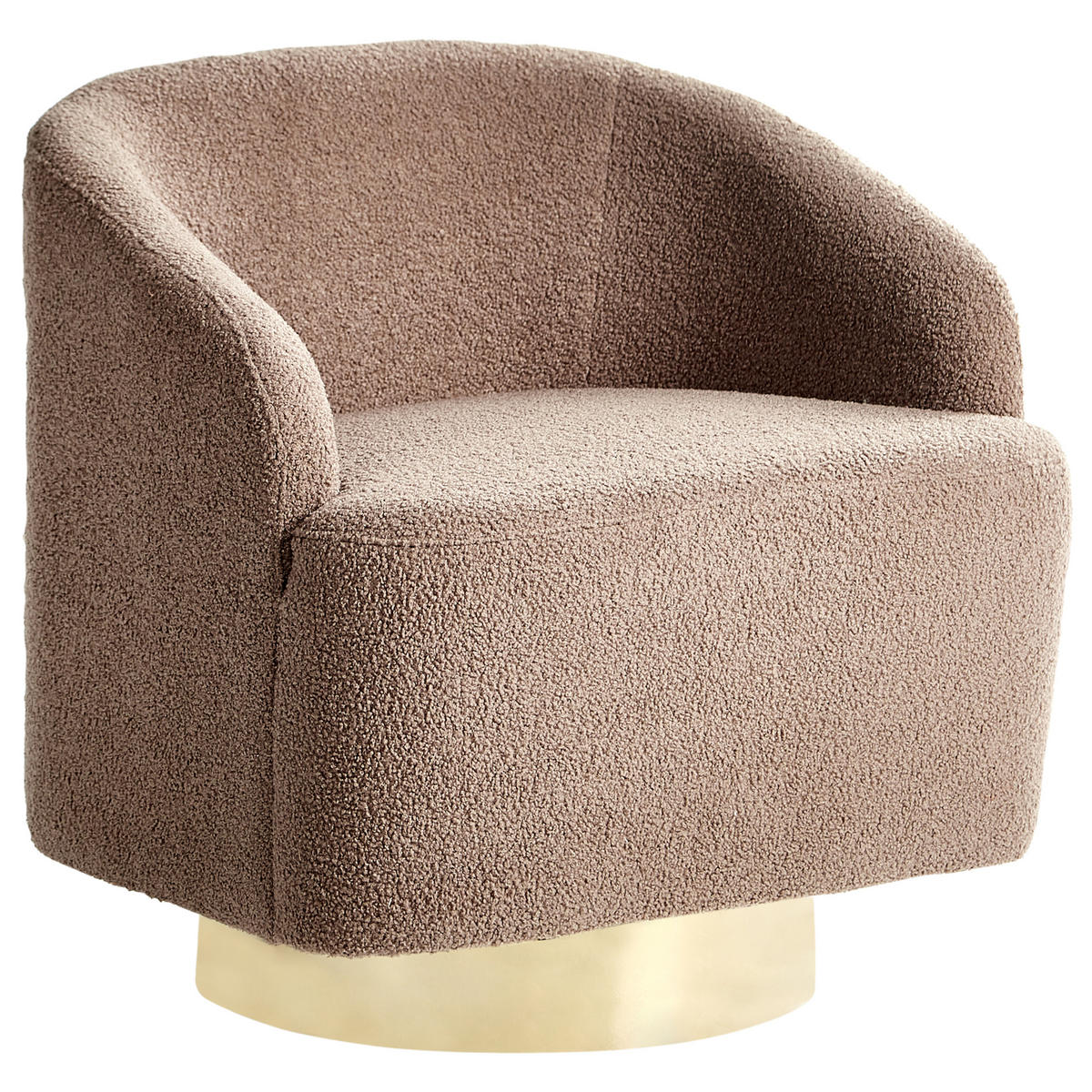 SESSEL Braun Lavik - Goldfarben/Braun, Textil (73/71/70cm) - Beliani