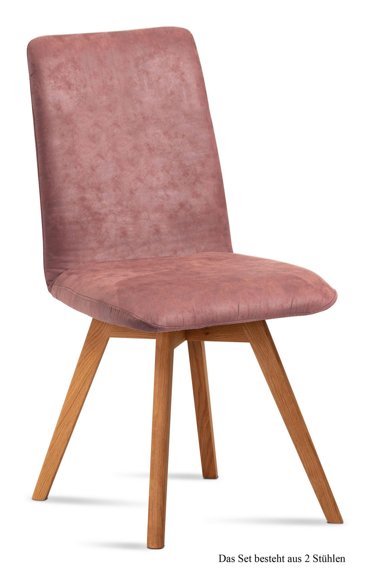 ESSZIMMERSTUHL (2er-Set) Dilga 47x92x60 Schwarz/Rosewood - Eichefarben/Dunkelrosa, Kunststoff (60/92/47cm) - 58aufmkessel