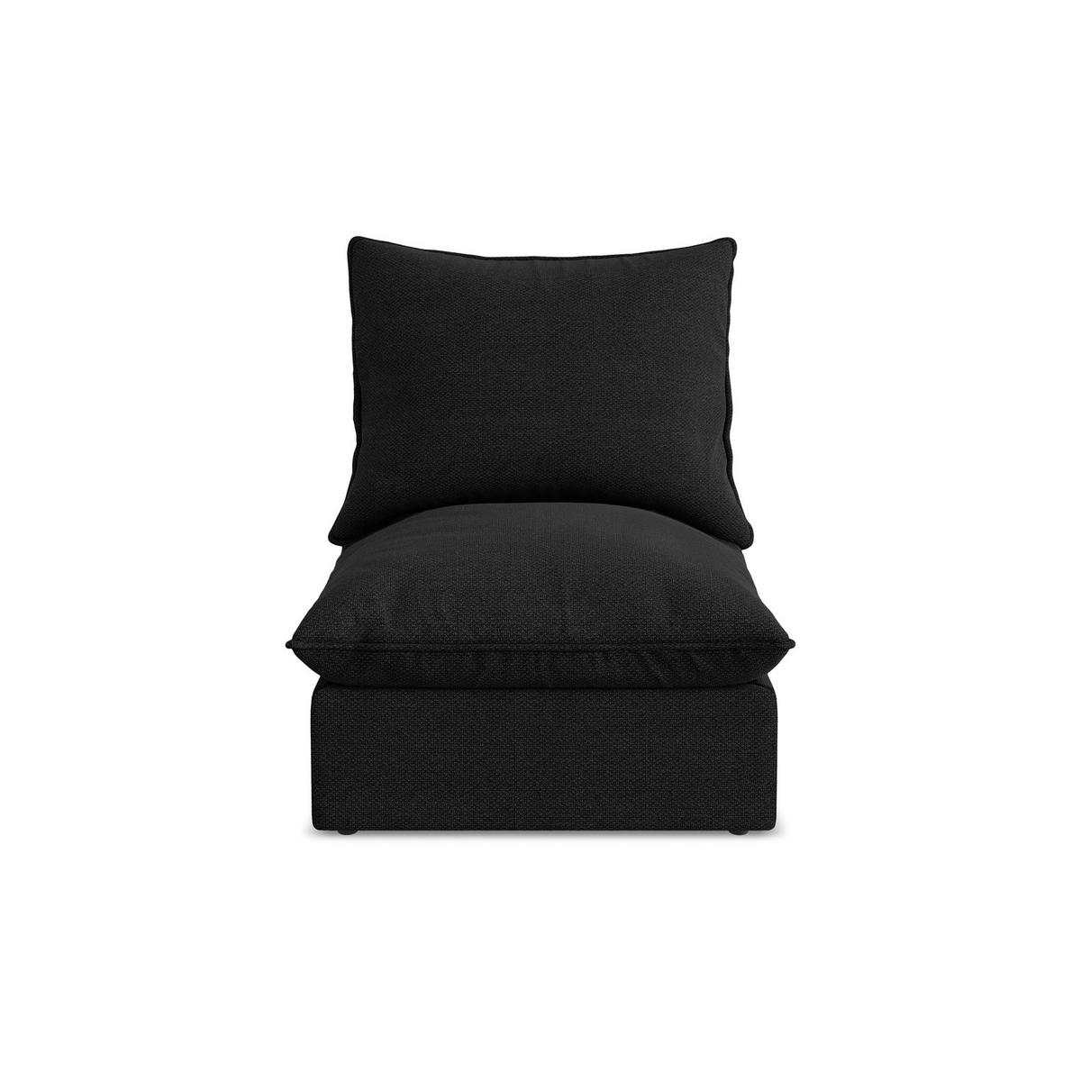 SOFAELEMENT Bouclé Stoff Schwarz - Schwarz, Holzwerkstoff/Kunststoff (75/77/90cm) - LaMiaSofa