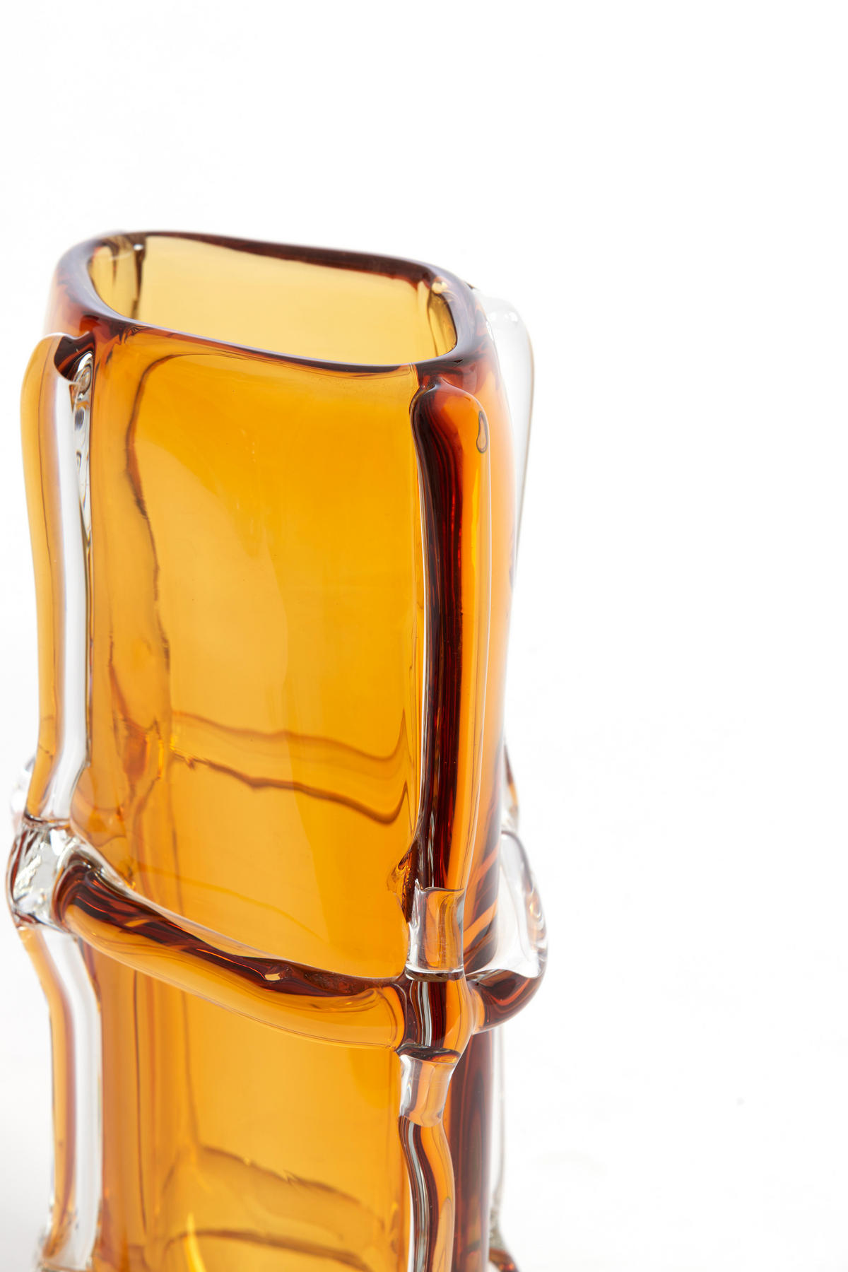 VAZE Ashoro Orange 20.5/13/29 cm - Orange, Glas (29cm) - Light & Living