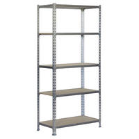 SCHWERLASTREGAL Muli HxBxT 180 x 90 x 40 cm 5 Fachböden Fachlast 150 kg Verzinkt - Silberfarben, Metall (90/180/40cm) - PROREGAL