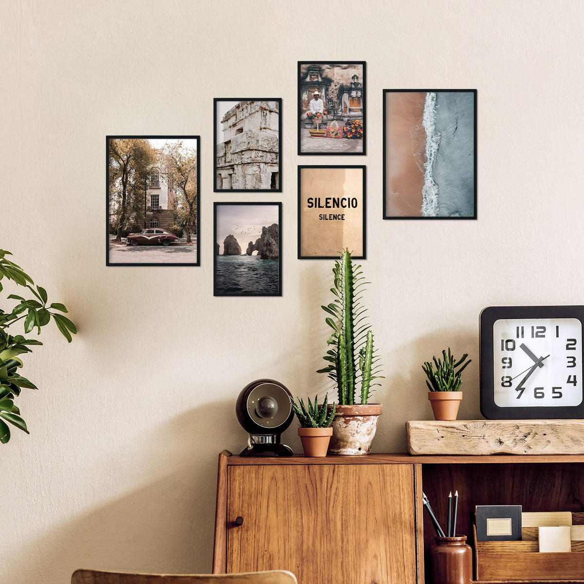 POSTER Set Mit 6 Vintage Mexico A3 & A4 Rahmenlos - Klar, Papier (29/3cm) - Nacnic