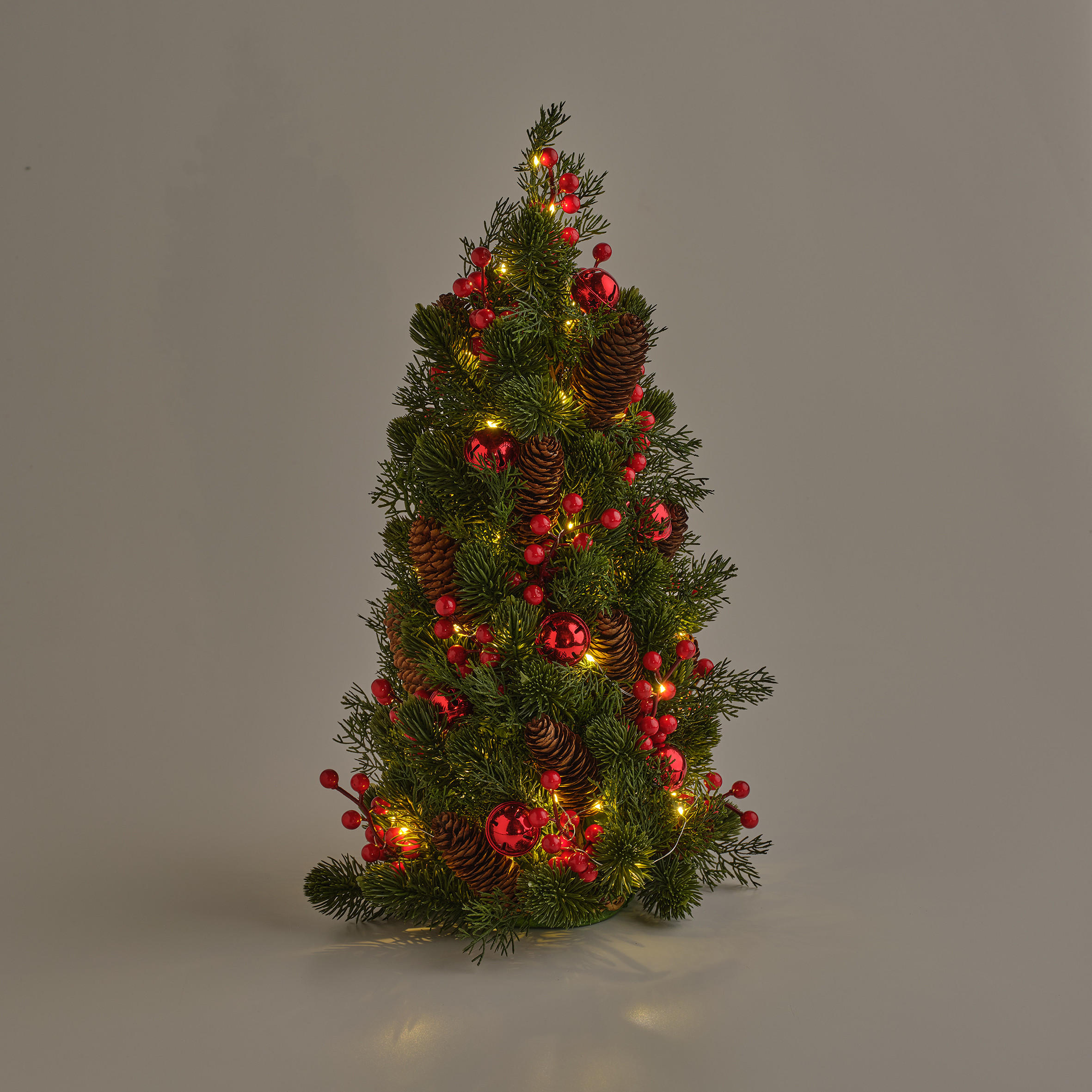 LED-MITTELSTÜCK Royal, Rot, 50x27 cm, Dekorative Weihnachtsdeko - Rot, Kunststoff (27cm) - home&you