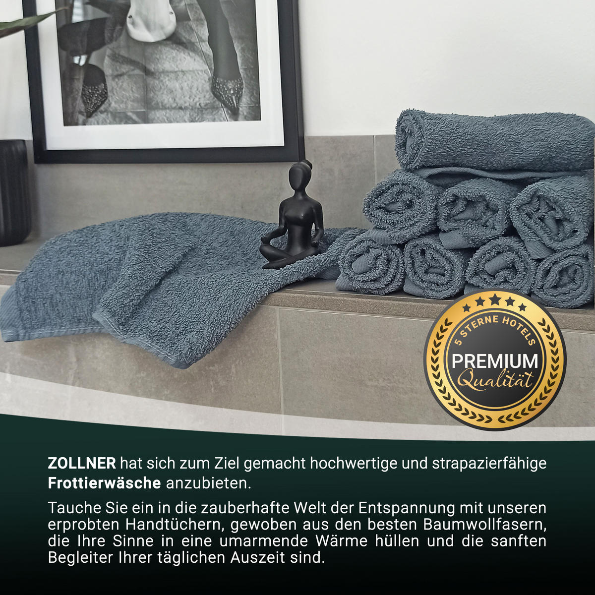 SEIFTÜCHER, 10er-Set, 30x30 cm, 100% Baumwolle - Grau, Textil (30/30cm) - Zollner