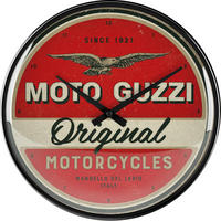 WANDUHR 31 cm Moto Guzzi Original Motorcycles - Rot, Metall (31/31/5cm) - Nostalgic-Art