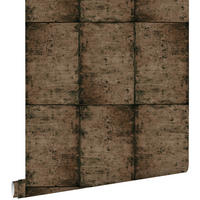 TAPETE Zinkplatten 53 cm x 10.05 m - Braun, Papier (53/1000cm) - ESTAhome