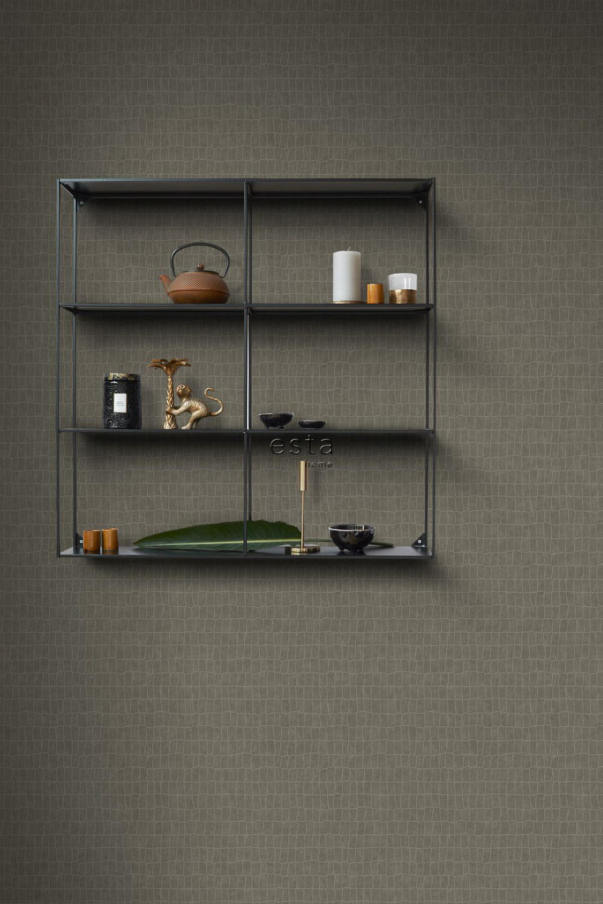 TAPETE Krokodil-Optik 53 cm x 10.05 m - Braun, Papier (53/1000cm) - ESTAhome