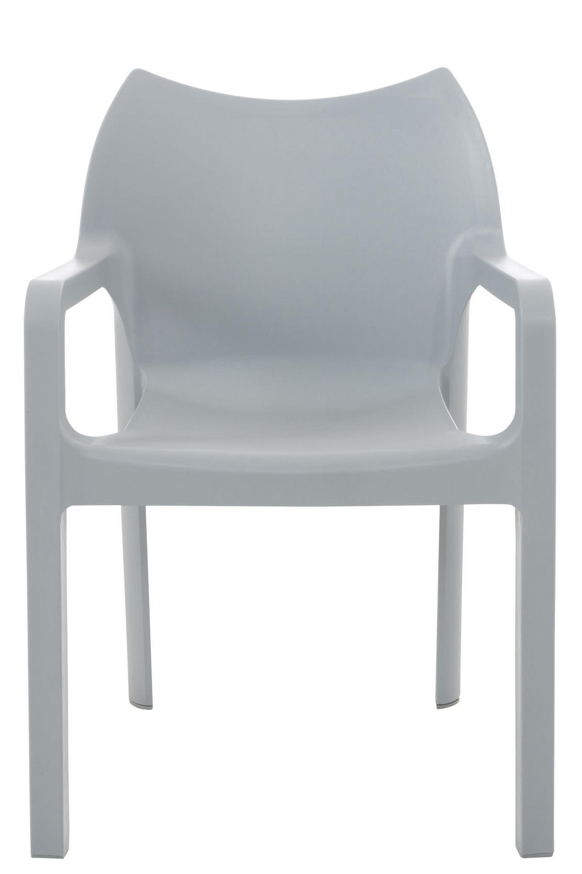 STAPELSTUHL 2er Set Kunststoff hellgrau - Hellgrau, Kunststoff (57/84/53cm) - CLP