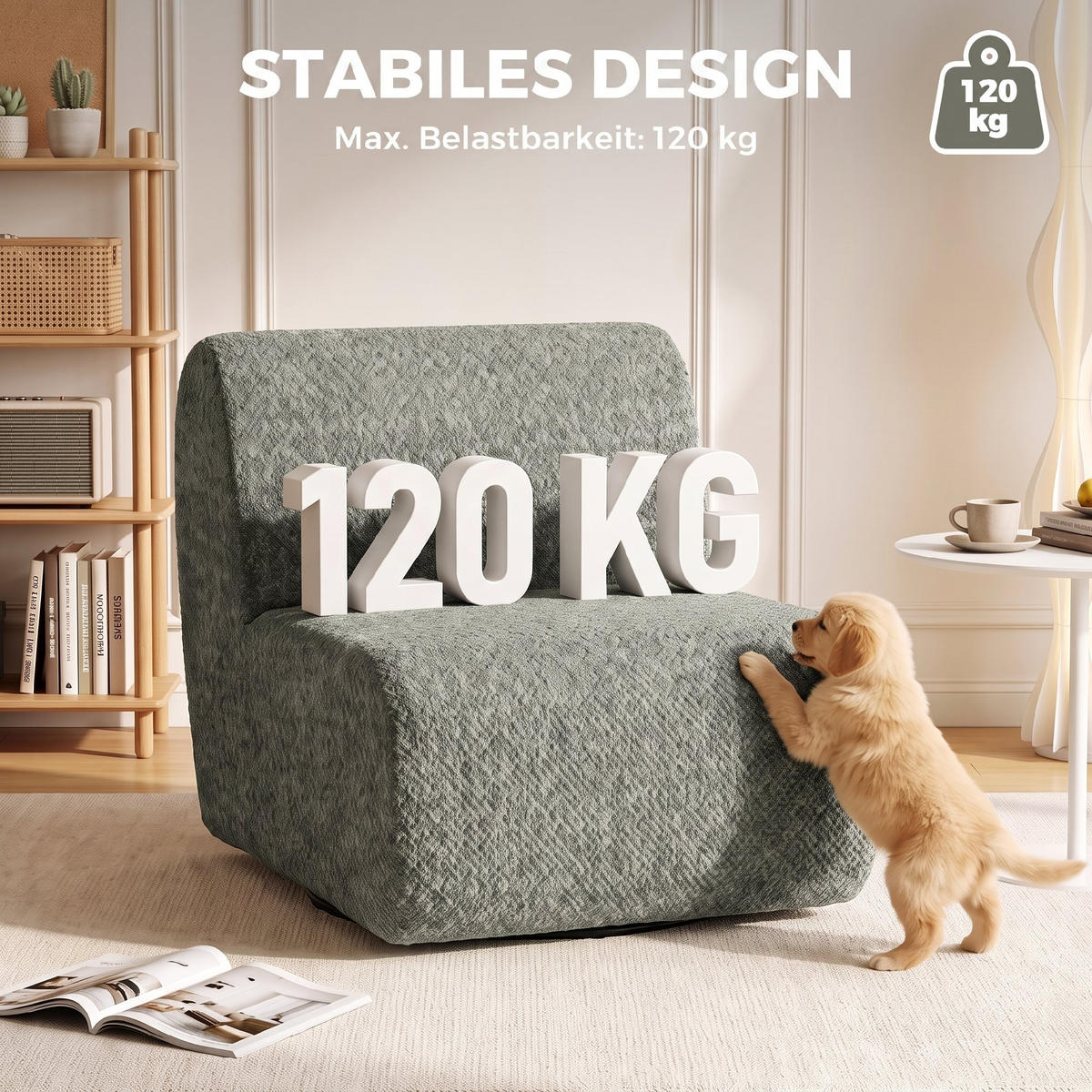 FÅTÖLJ Chenille Grå - Svart/Grå, Textil/Metall (70/70/90cm) - HOMCOM