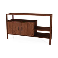REGAL INA Wildeiche - Dunkelbraun, Holz (142/86/46cm) - byoak