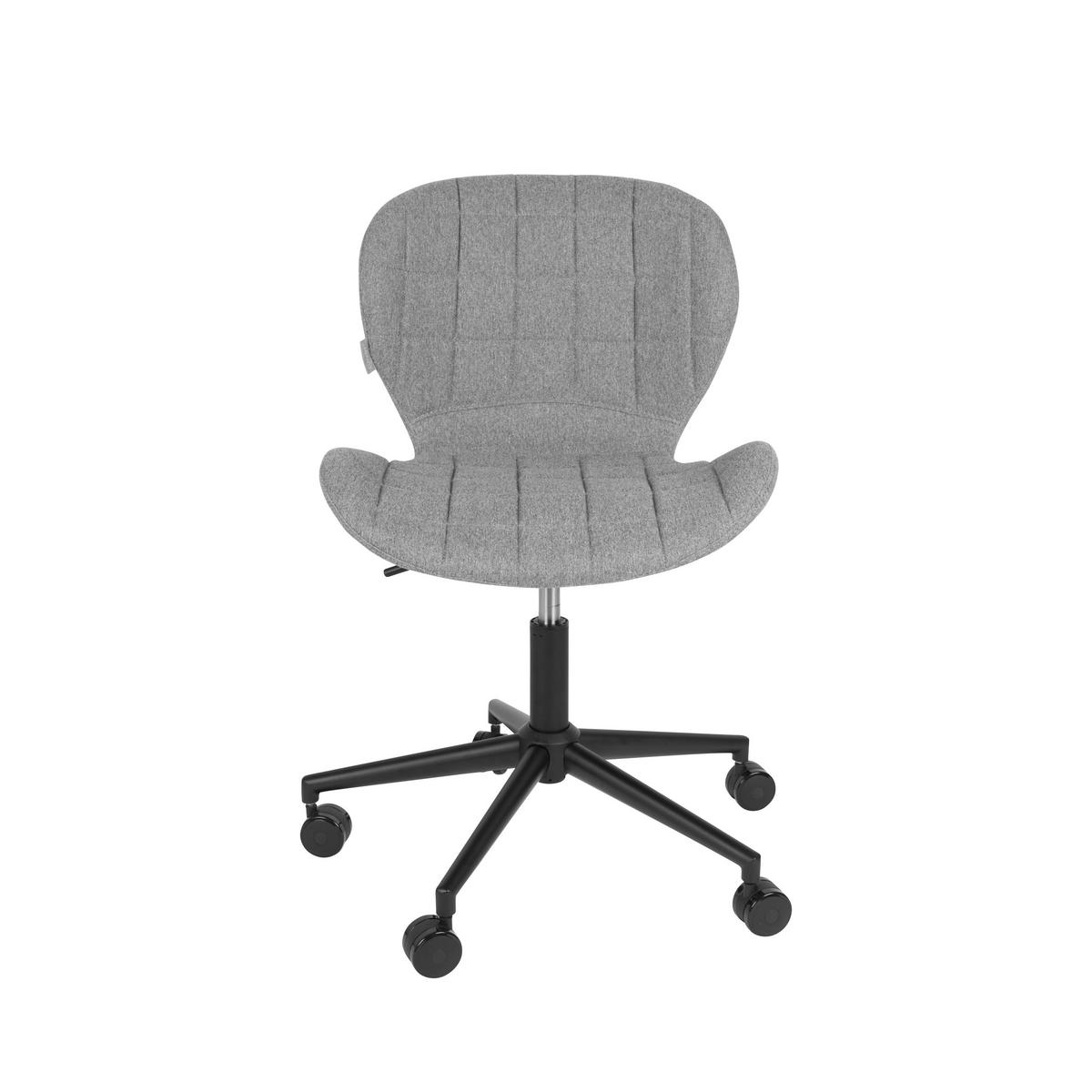 BÜROSTUHL OMG Schwarz/ Grau - Grau, Textil (65/76/65cm) - Zuiver